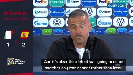 Italy's unbeaten run had to end - Enrique