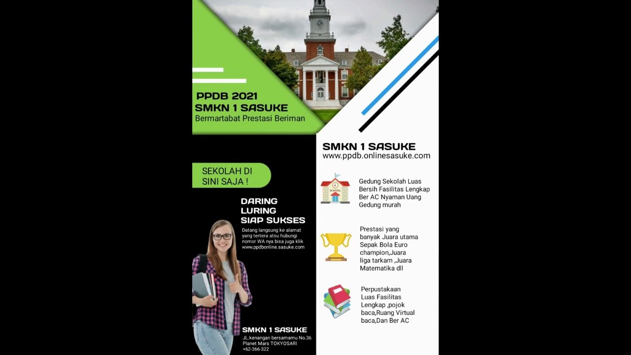 Cara Membuat Poster Sendiri di Hp Android-Poster PPDB-How to make a nice poster on android