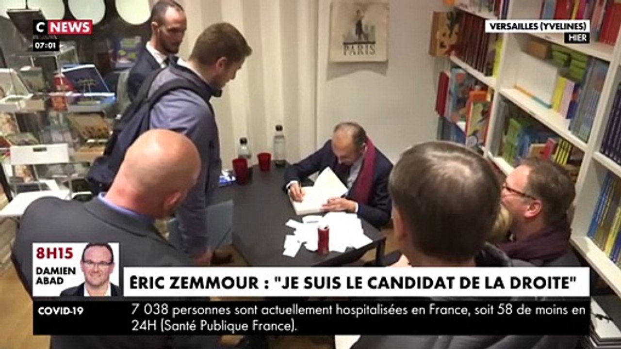 Eric Zemmour a de plus en plus de mal à cacher ses ambitions - Hier soir, à Versailles, il affirme : "Je suis le candidat de la droite"