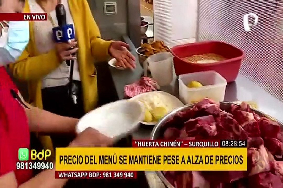 Surquillo: 'Huerta Chinén' no aumentará costo de menú, pese a alza de precios