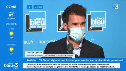 Thibault Gandon, directeur de l'Ehpad les Mimosas à Charmes-sur-Rhône en Ardèche