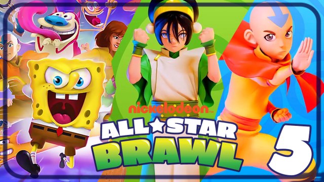 Nickelodeon All-Star Brawl Walkthrough Part 5 (PS4) Aang & Toph Gameplay