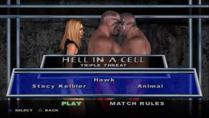 Here Comes the Pain Stacy Keibler(ovr 100) vs Hawk vs Animal
