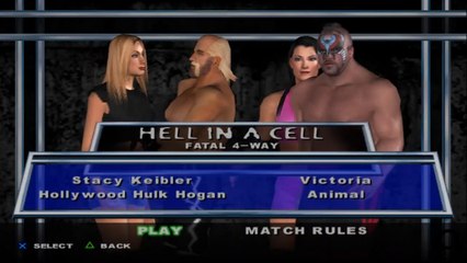 Here Comes the Pain Stacy Keibler(ovr 100) vs Hollywood Hulk Hogan vs Victoria vs Animal