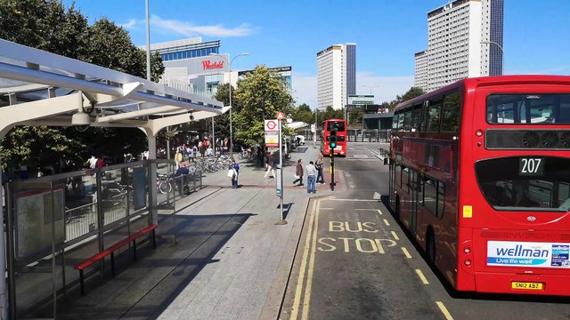 Passenger Bus Making A Stop On Designated Bus Stops | London