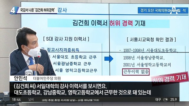 국감서 나온 ‘김건희 허위경력’…서울 초중고 근무경력 허위?