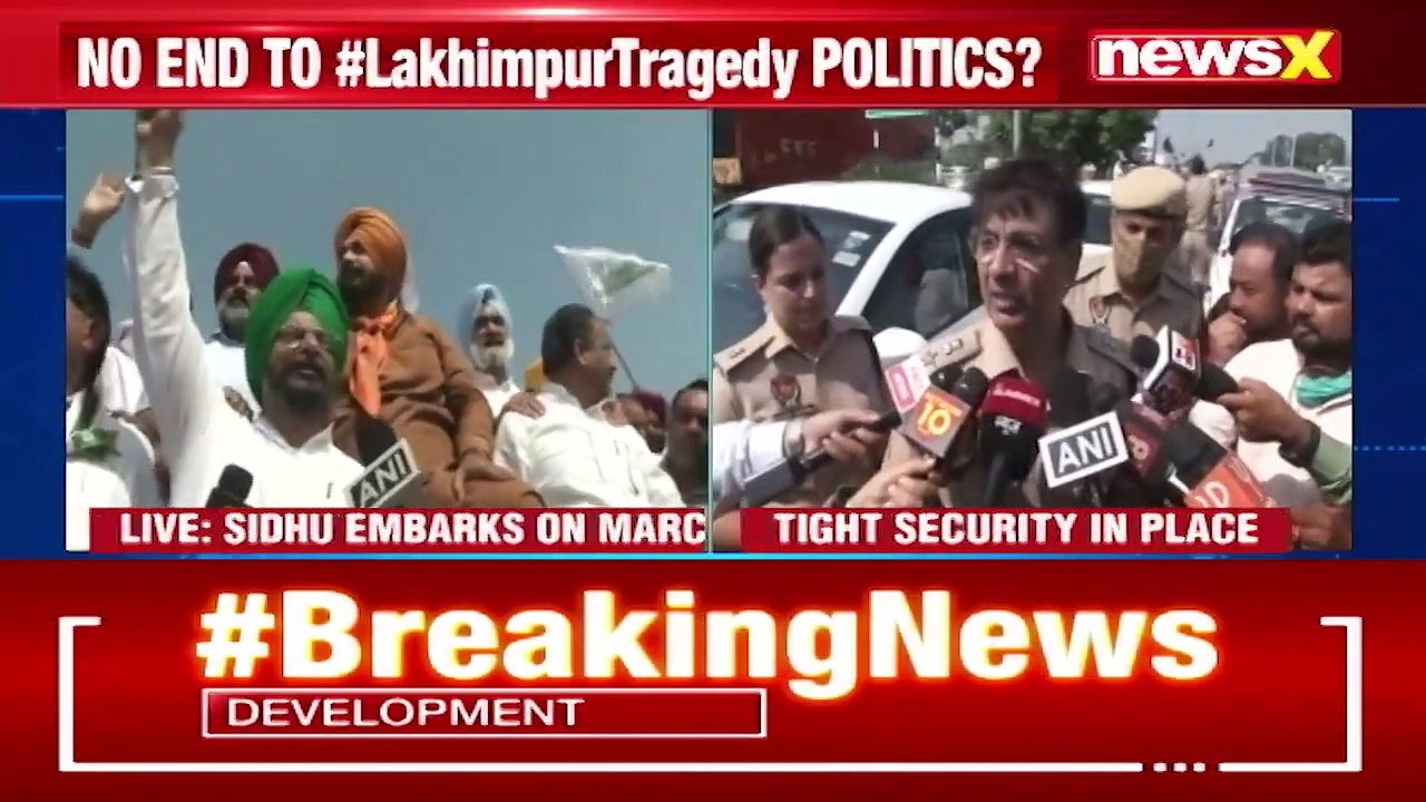'Will Go On Hunger Strike' Navjot Singh Sidhu Marches Towards Lakhimpur NewsX(1)