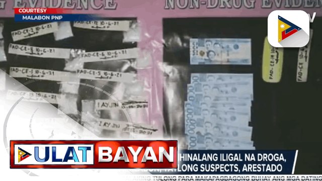 Higit P700-K halaga ng hinihinalang iligal na droga, nasabat sa Malabon; talong suspects, arestado