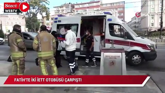 Fatih’te iki İETT otobüsü çarpıştı: 2 yaralı