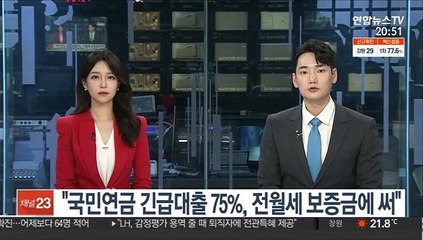 "국민연금 긴급대출 75%, 전월세 보증금에 써"