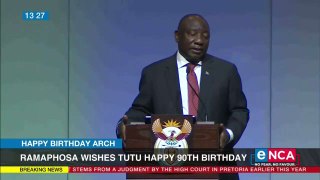 Ramaphosa wishes Tutu 90th birthday