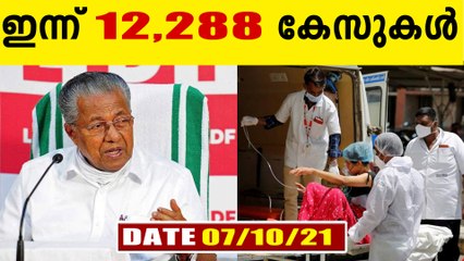 സംസ്ഥാനത്ത് ഇന്ന് 12,288 പേര്‍ക്ക് കോവിഡ്-19 സ്ഥിരീകരിച്ചു