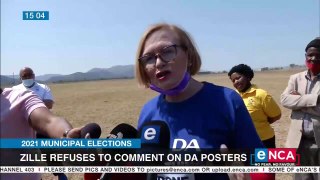 Helen Zille refuses to comment on DA posters