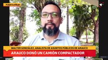 Arauco donó un camión compactador