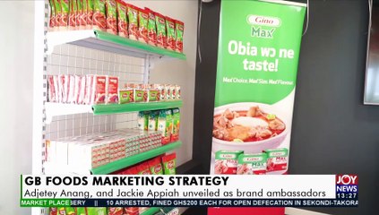 GB Foods Marketing Strategy: Adjetey Anang, and Jackie Appiah unveiled as brand ambassadors(7-10-21)