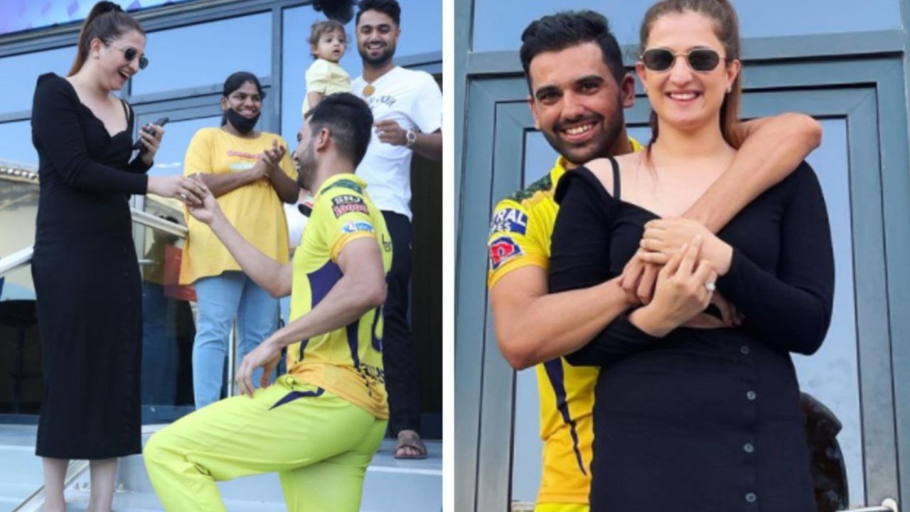 Deepak Chahar proposed to his girlfriend Jaya Bharadwaj in the stands