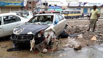 Flood damage in Yemen after heavy rain