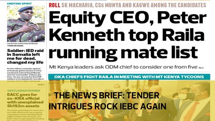 The News Brief: Tender intrigues rock IEBC again