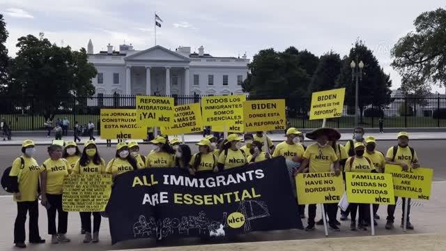 WASHINGTON - ABD'deki yasa dışı göçmenler, Beyaz Saray önünde Biden yönetimini protesto etti