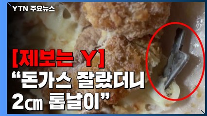 [제보는Y] "돈가스 잘랐더니 2㎝ 톱날이"...식약처 조사 착수 / YTN