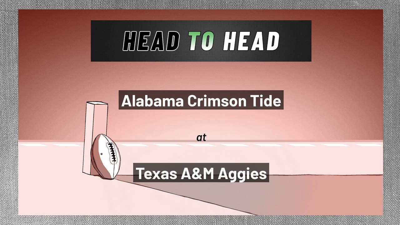 Alabama Crimson Tide at Texas A&M Aggies: Over/Under