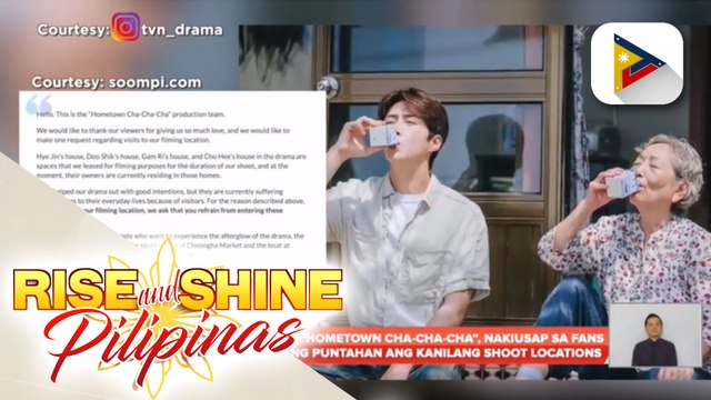 Producers ng Hometown Cha-Cha-Cha , nakiusap sa fans na huwag nang puntahan ang kanilang shoot locations