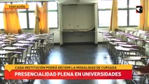 Presencialidad plena en universidades