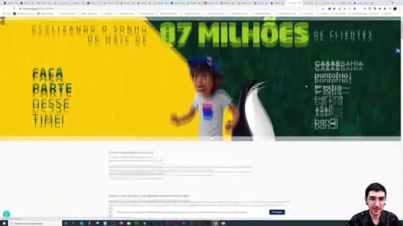 cadastrando paginas no rodapé