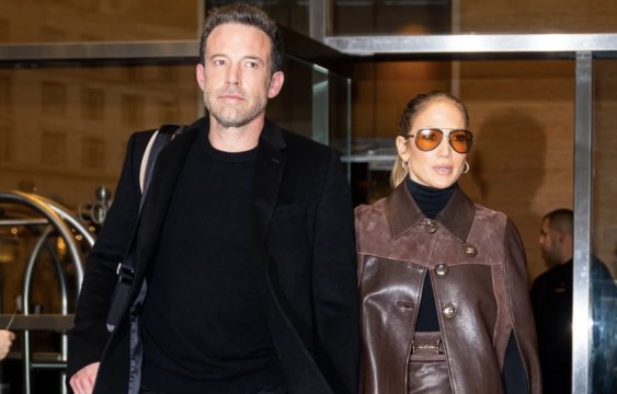 Jennifer Lopez Wore a Matching Cape and Skirt Ensemble While in New York With Ben Affleck