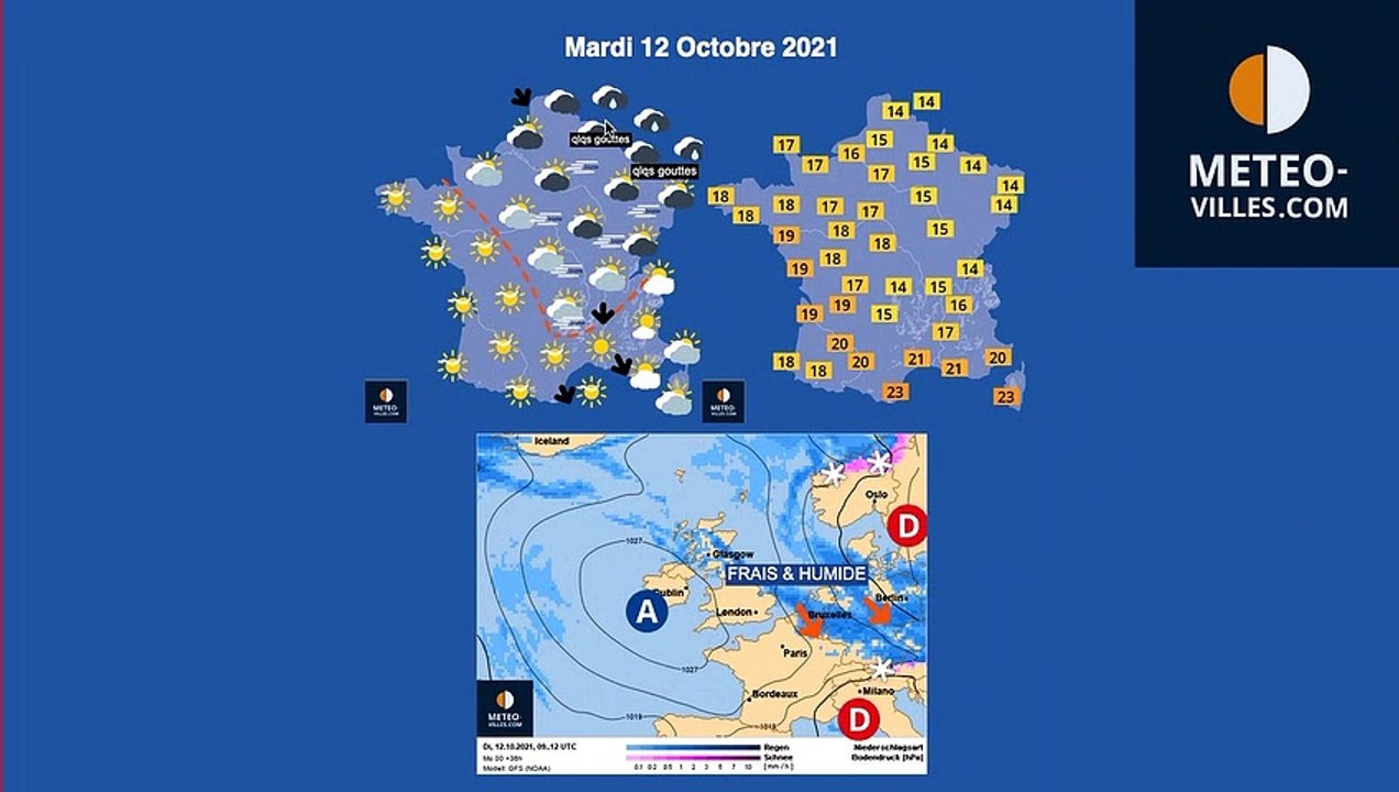 prévisions météo du lundi 11 octobre 2021 - bis