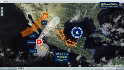 Clima de hoy lunes: Se ha formado la tormenta tropical Pamela en el Pacífico