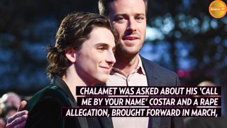 Timothee Chalamet Reacts to Armie Hammer Sexual Assault Allegations