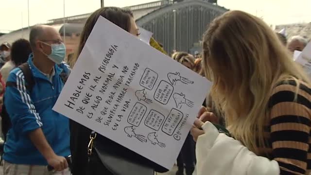 ASAV participa en la manifestación de Madrid del Día Mundial de la Salud Mental 2021