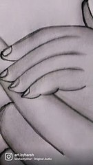 Amazing drawing oh mom and baby hands
