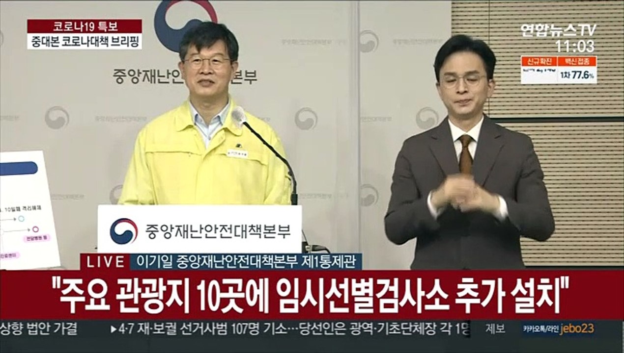 [현장연결] 중대본 "입원 요인이 없는 70세 미만 무증상·경증 확진자도 재택치료"