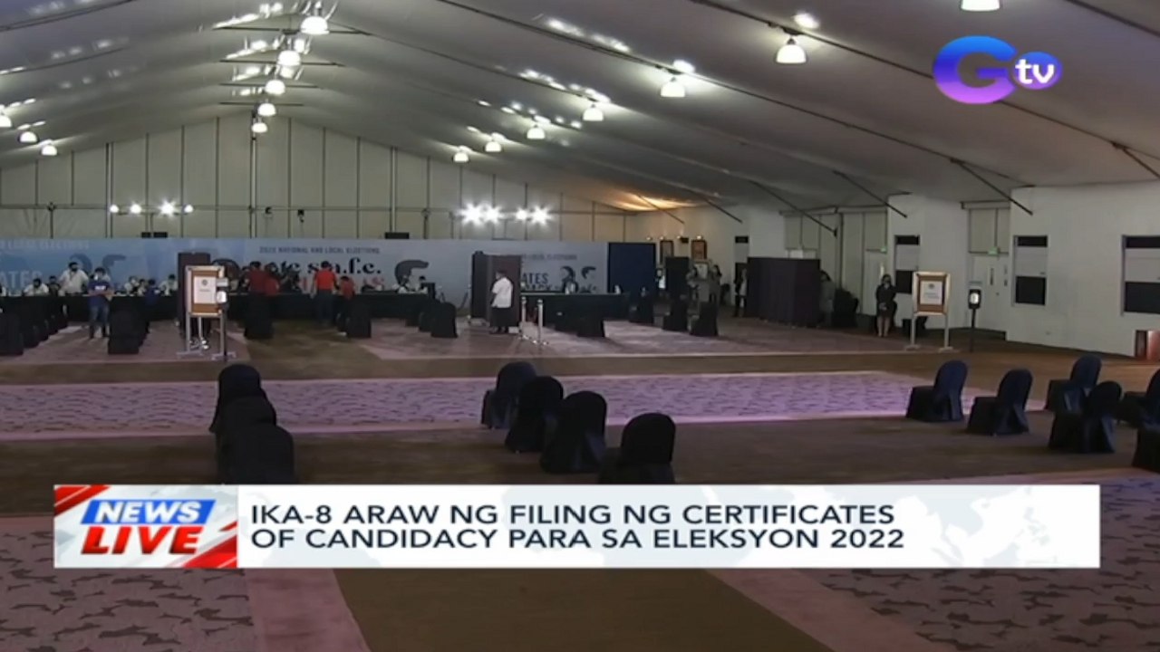 Ika 8 Araw Ng Filing Ng Certificates Of Candidacy Para Sa Eleksyon 2022