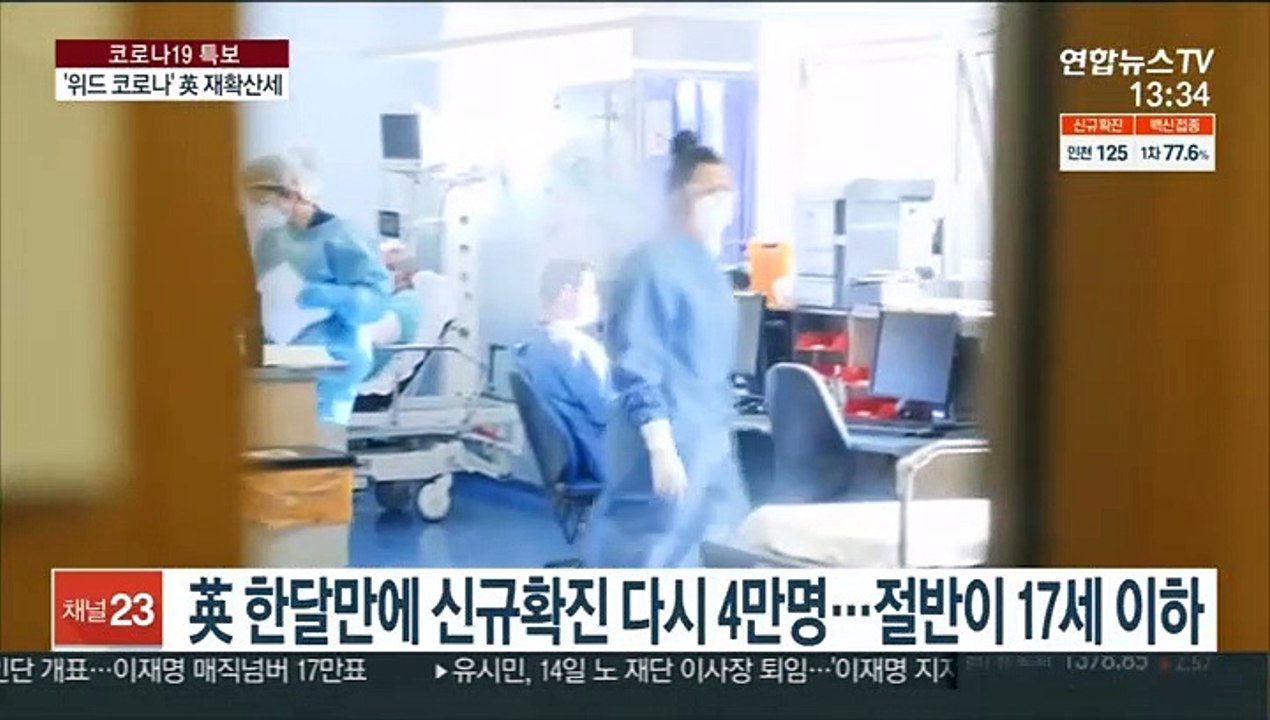 '위드 코로나' 영향?…英 신규확진 다시 4만명대