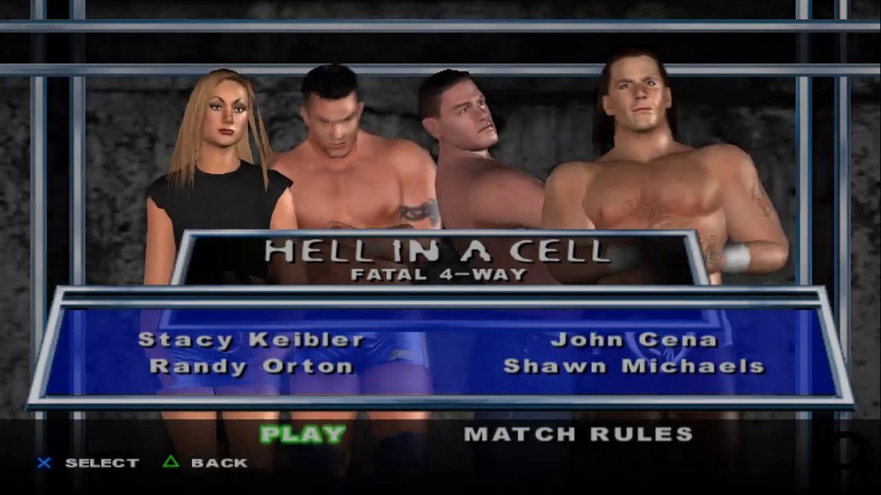 Here Comes the Pain Stacy Keibler(ovr 100) vs Randy Orton vs John Cena vs Shawn Michaels