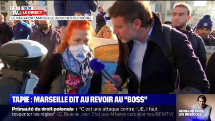 Marche hommage à Tapie: pour cette Marseillaise, que "l'on soit de son bord ou pas, il était extraordinaire"