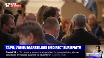 Les invités arrivent à la cathédrale de la Major à Marseille pour les funérailles de Bernard Tapie