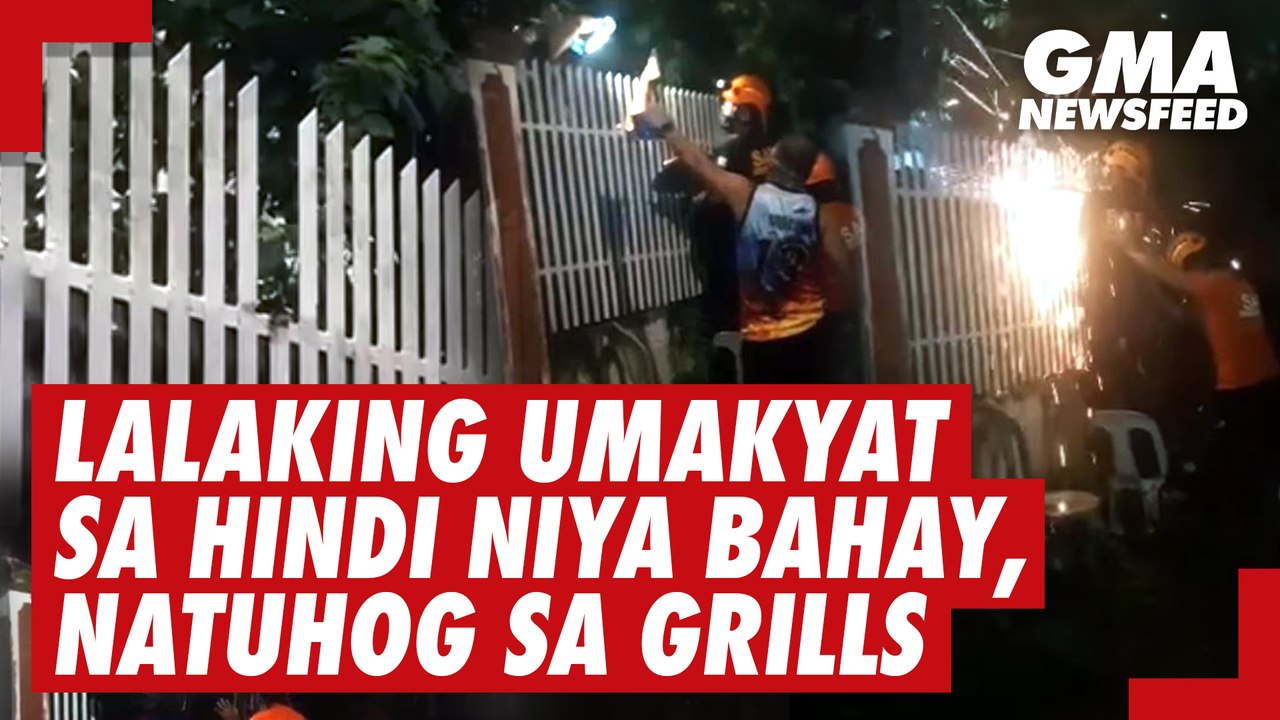 Lalaking umakyat sa hindi niya bahay, natuhog sa grills | GMA News Feed