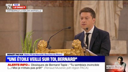 Obsèques de Tapie: Benoît Payan se souvient de mai 1993, quand "Bernard Tapie a porté Marseille sur le toit de son pays et de son continent"