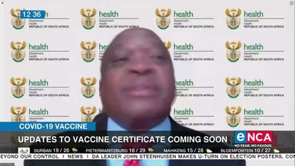 Update to vaccine certificate coming soon