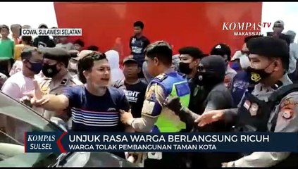 Скачать видео: Unjuk Rasa Warga Berlangsung Ricuh, Warga Tolak Pembangunan Taman Kota