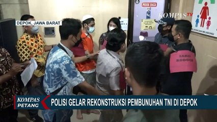 Polisi Gelar Rekonstruksi Pembunuhan TNI di Depok