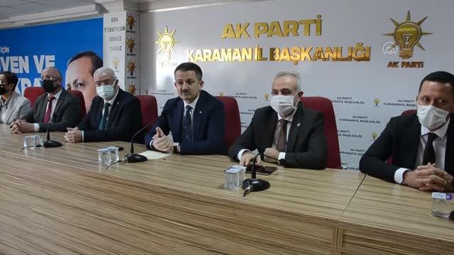 Bakan Pakdemirli, AK Parti Karaman İl Başkanlığını ziyaret etti