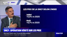 Selon l'INSEE, les tarifs de la SNCF ont augmenté cet été, par rapport à 2020