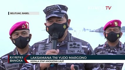Marinir TNI AL lakukan simulasi tempur di pantai Tanjung Kelayang