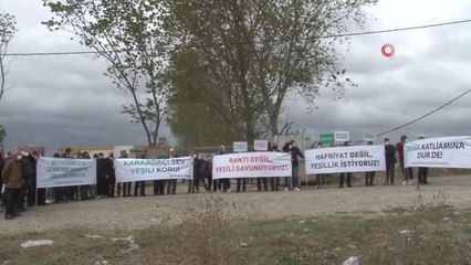 İçme suyu havzasına kaçak yapılmak istenen depo önünde protesto eylemi
