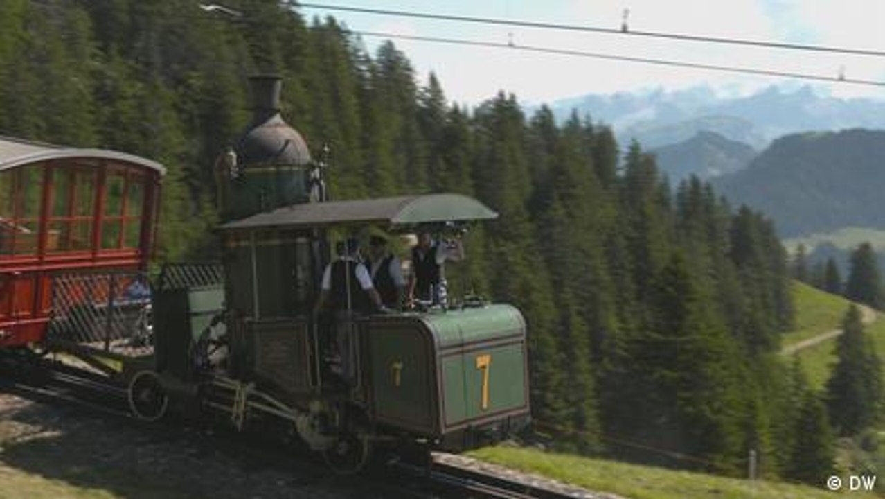 Abteil mit Aussicht: mit der Dampflok auf die Rigi